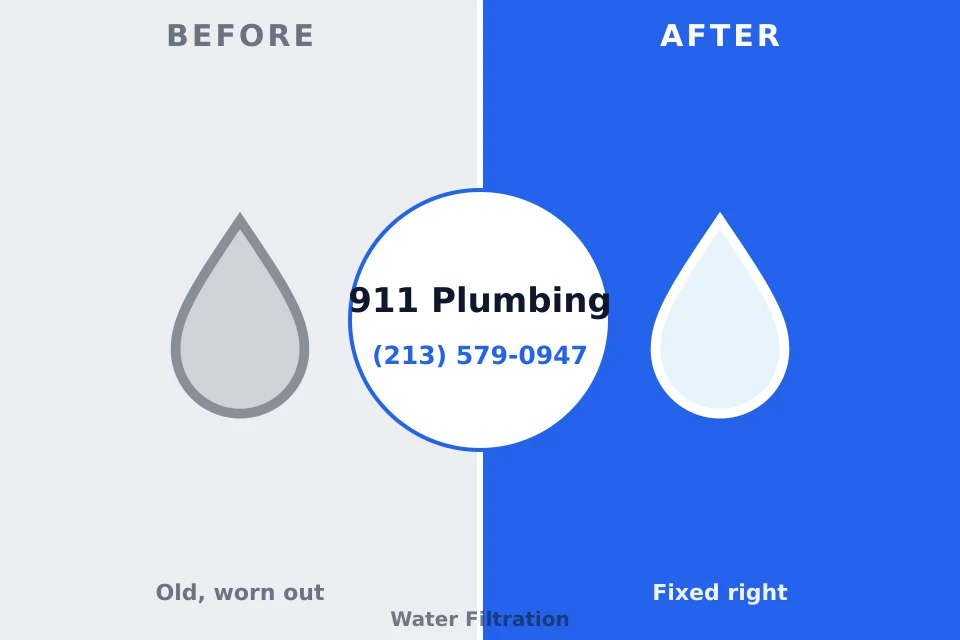 Before and after: plumbing repair Murrysville, PA